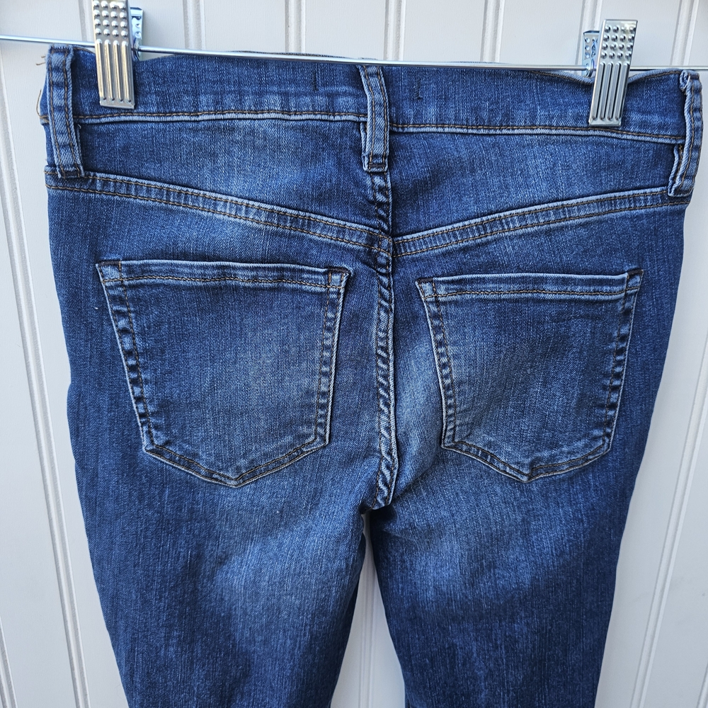 Free People Dark Blue Distressed Ankle Skinny Jeans Womens 26 - Picture 5 of 5